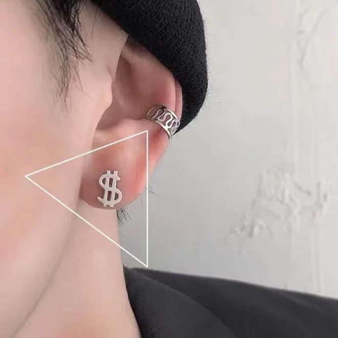Mens Jewellery Punk Men Women Small Hoop Earrings Hypoallergenic Silver Color Round Stud Earrings Jewelry Pendientes Mujer