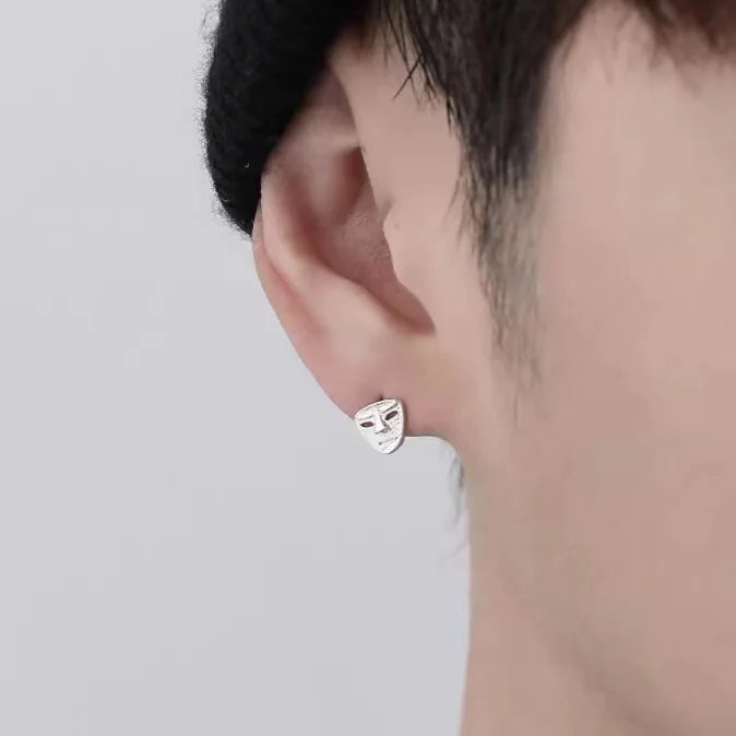 Mens Jewellery Punk Men Women Small Hoop Earrings Hypoallergenic Silver Color Round Stud Earrings Jewelry Pendientes Mujer