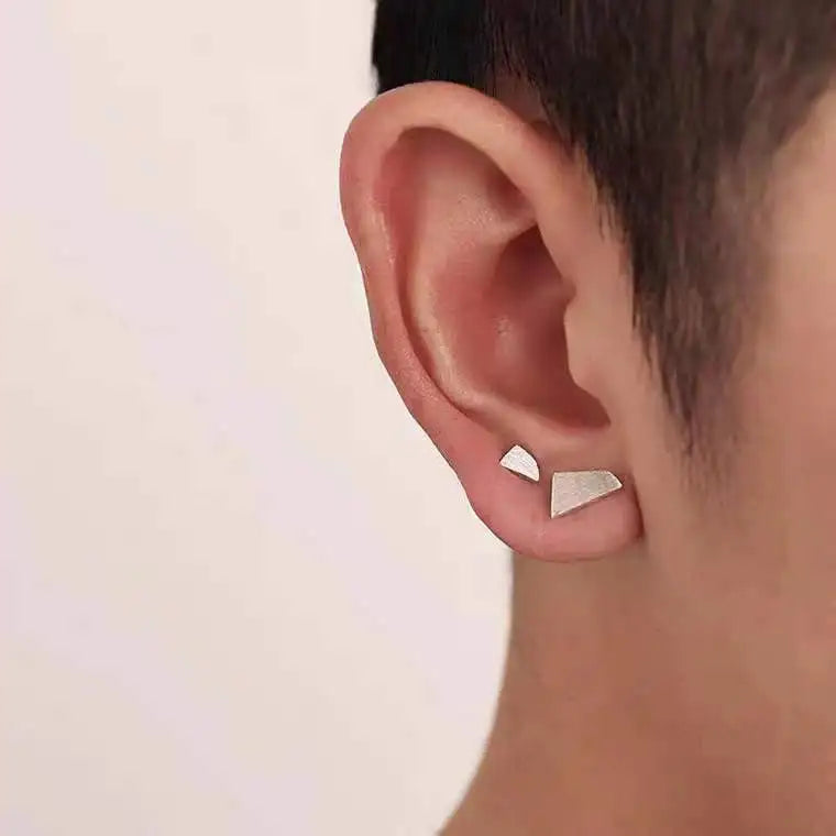 Mens Jewellery Punk Men Women Small Hoop Earrings Hypoallergenic Silver Color Round Stud Earrings Jewelry Pendientes Mujer