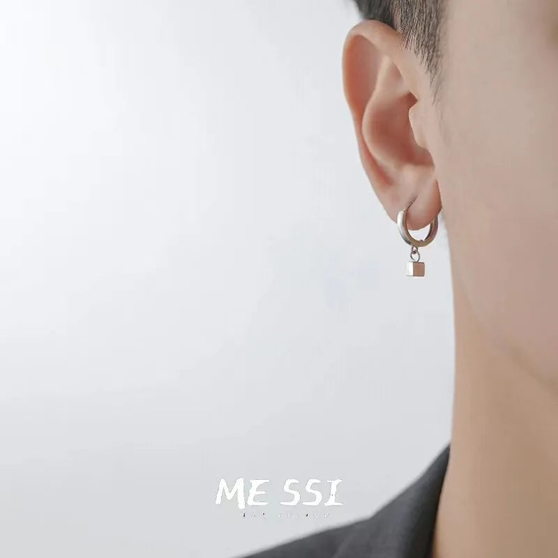 Mens Jewellery Punk Men Women Small Hoop Earrings Hypoallergenic Silver Color Round Stud Earrings Jewelry Pendientes Mujer