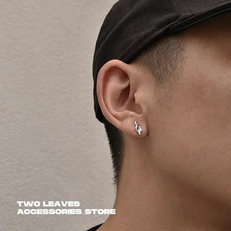 Mens Jewellery Punk Men Women Small Hoop Earrings Hypoallergenic Silver Color Round Stud Earrings Jewelry Pendientes Mujer