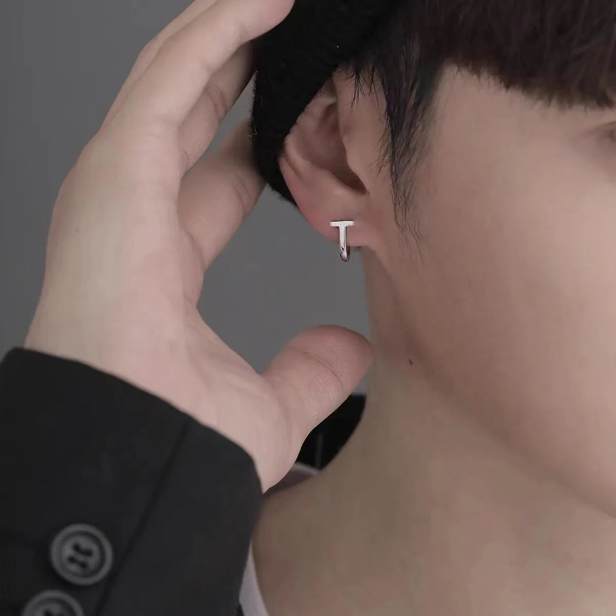 Mens Jewellery Punk Men Women Small Hoop Earrings Hypoallergenic Silver Color Round Stud Earrings Jewelry Pendientes Mujer
