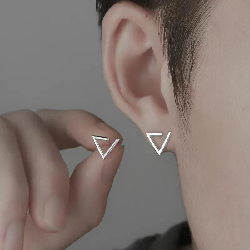 Mens Jewellery Punk Men Women Small Hoop Earrings Hypoallergenic Silver Color Round Stud Earrings Jewelry Pendientes Mujer
